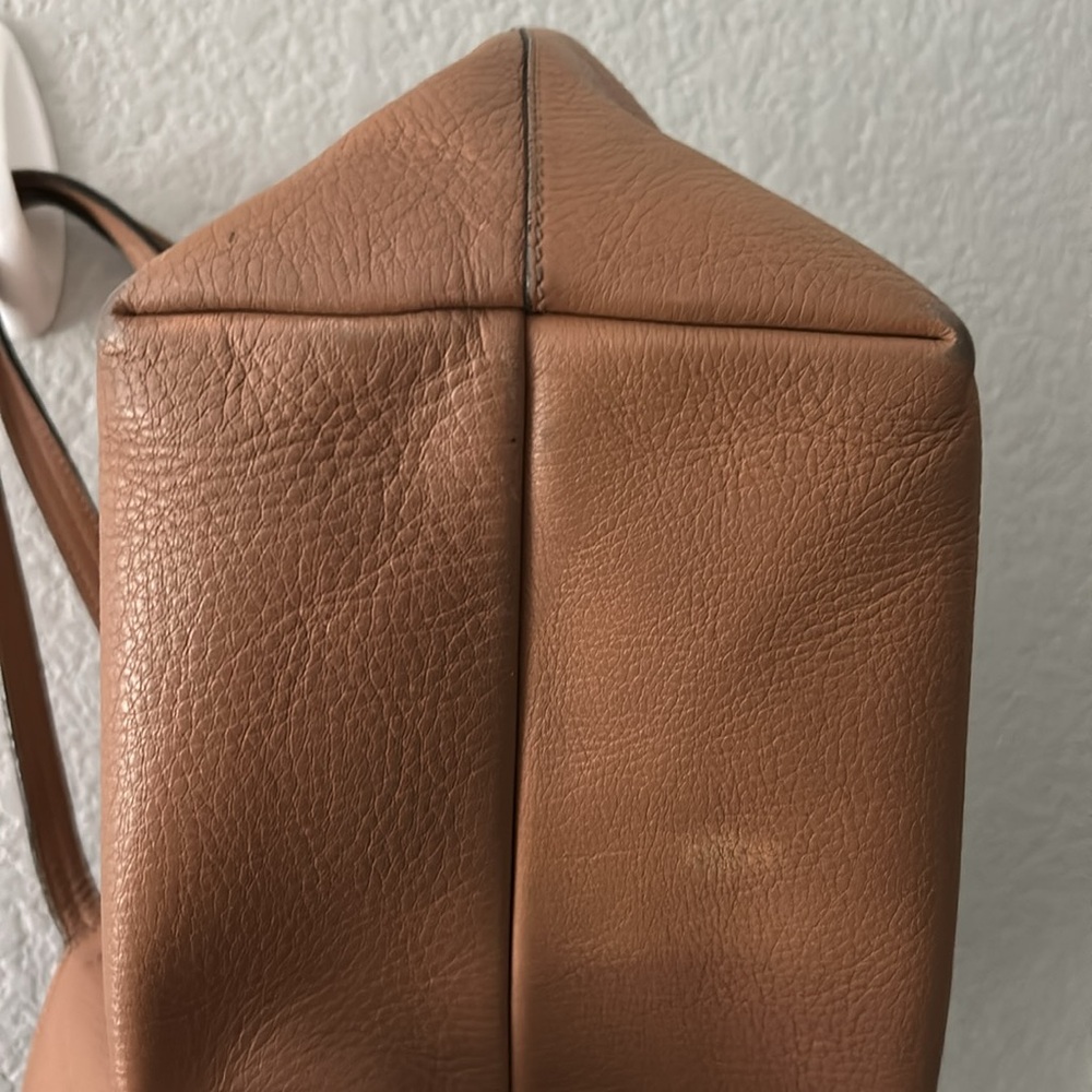 Salvatore Ferragamo Tan Leather Tote with Silver Gancini Accent - Picture 6 of 14